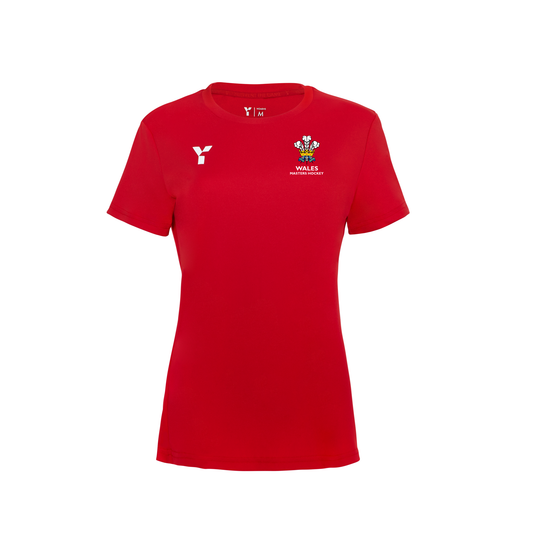 Wales Masters - Short Sleeve Training Top Women's Red