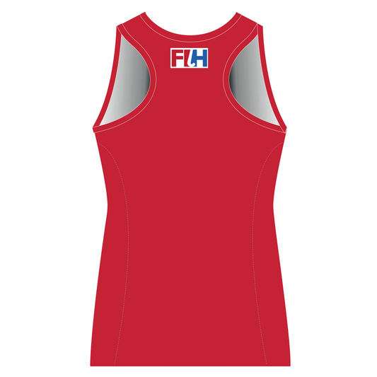 Wales Masters - Ladies Playing Tank (Racer Back) Red