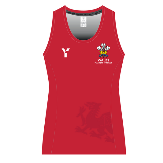 Wales Masters - Ladies Playing Tank (Racer Back) Red