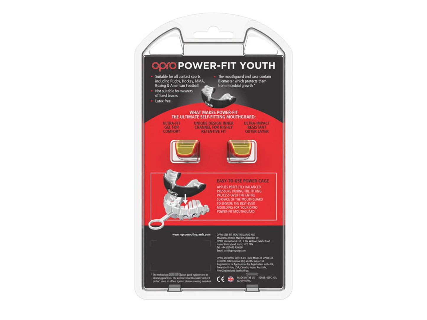 OPRO Power-Fit Jaws Junior - Red/Gold