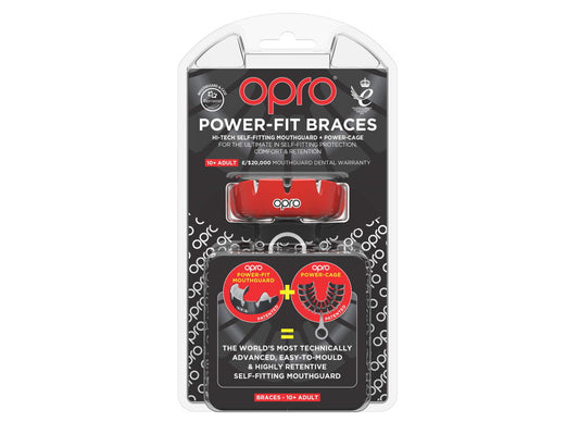 OPRO Power-Fit Braces - Red/White