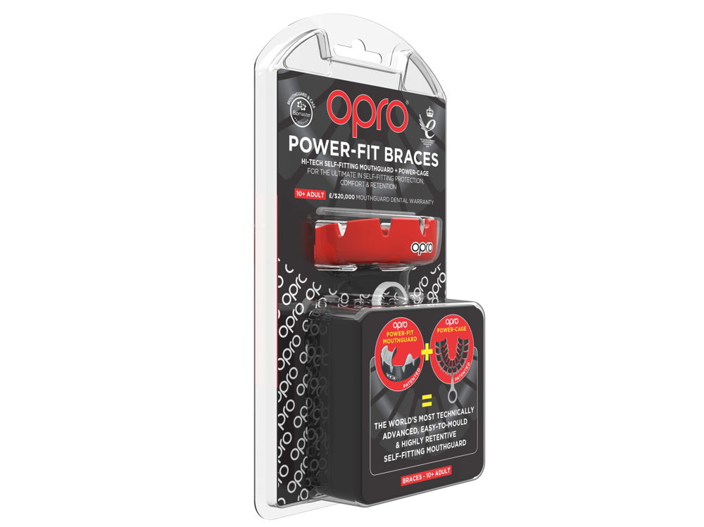 OPRO Power-Fit Braces - Red/White