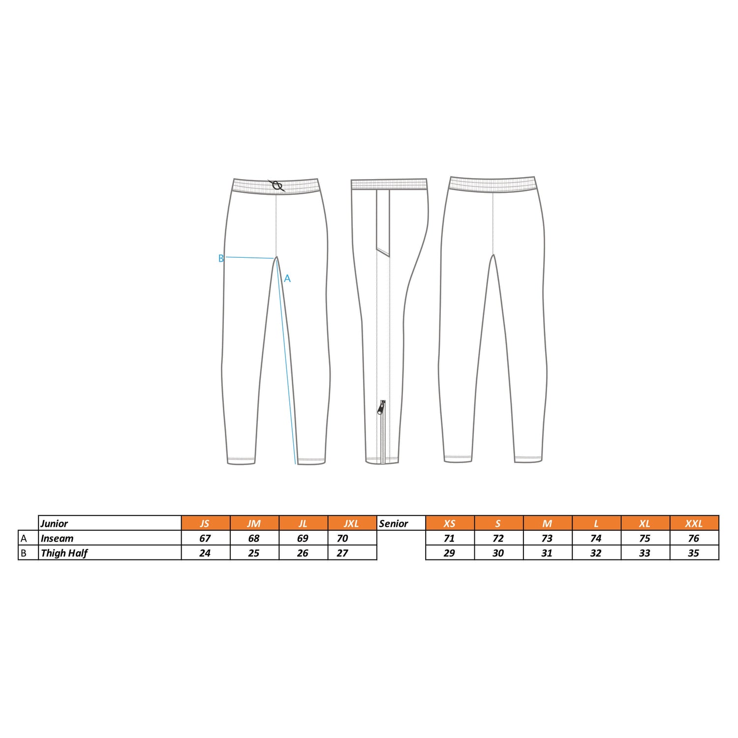 Fine Terry Spandex Track Pant - Men - Size Chart – Dida Brothers Company  Private Limited
